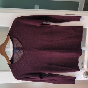 GAP Factory Burgundy Purple Thin Sweater Size M